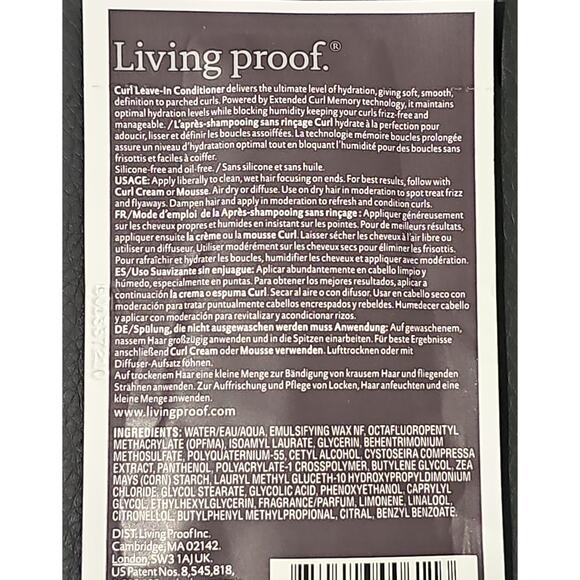 Two Living Proof Curl Leave In Conditioner Sample Travel Pack 10 ml 33 fl oz - Picture 3 of 4